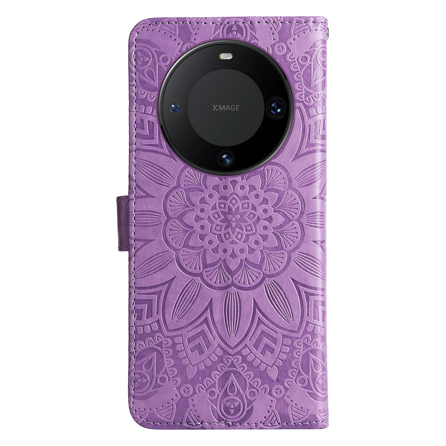 For Huawei Mate 60 Pro Case Wallet Stand Shell PU Leather Sunflower Imprinted Phone Cover
