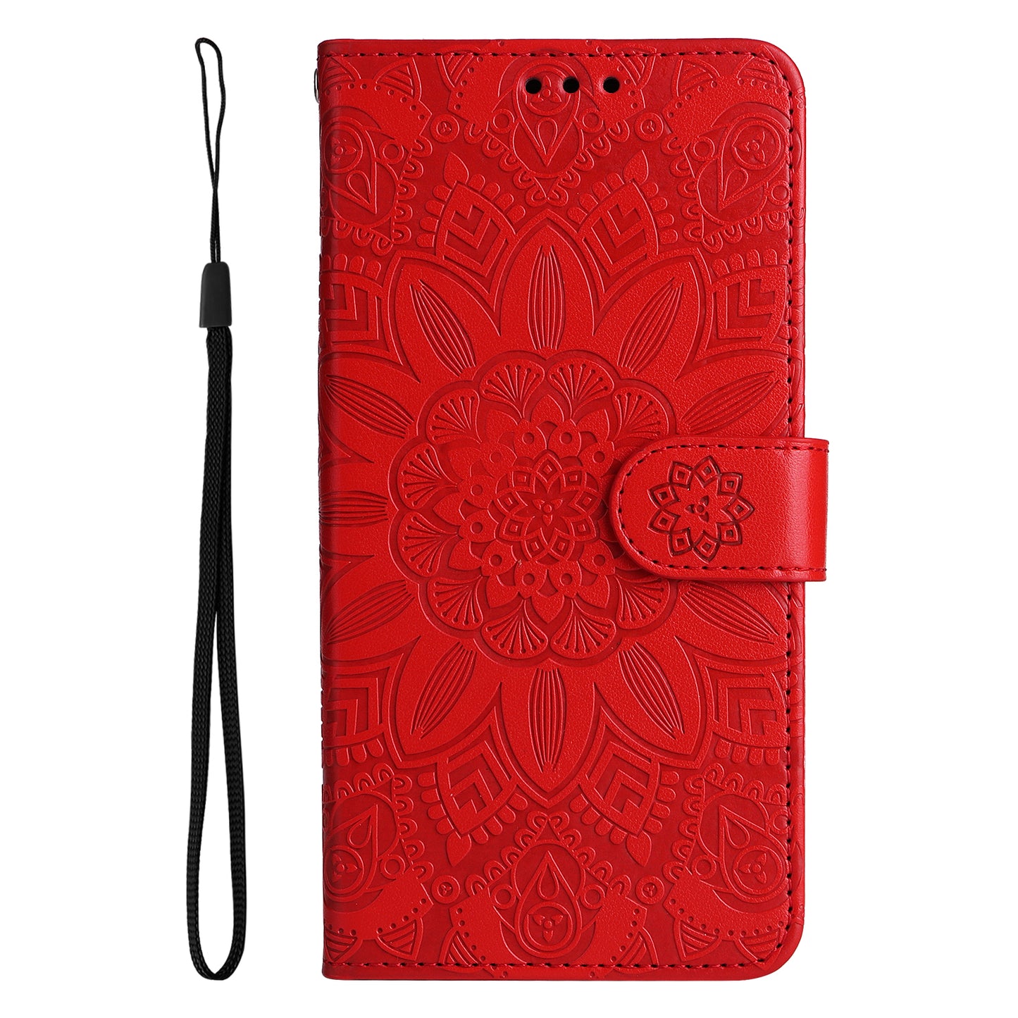 For Huawei Mate 60 Pro Case Wallet Stand Shell PU Leather Sunflower Imprinted Phone Cover