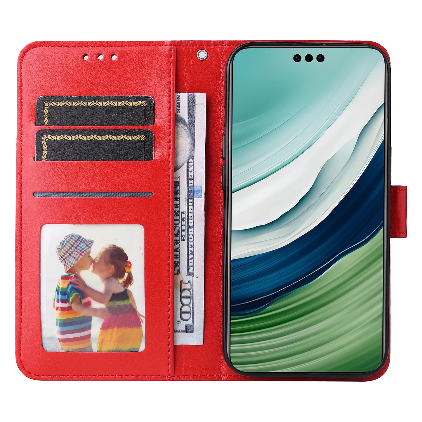 For Huawei Mate 60 Pro Case Wallet Stand Shell PU Leather Sunflower Imprinted Phone Cover