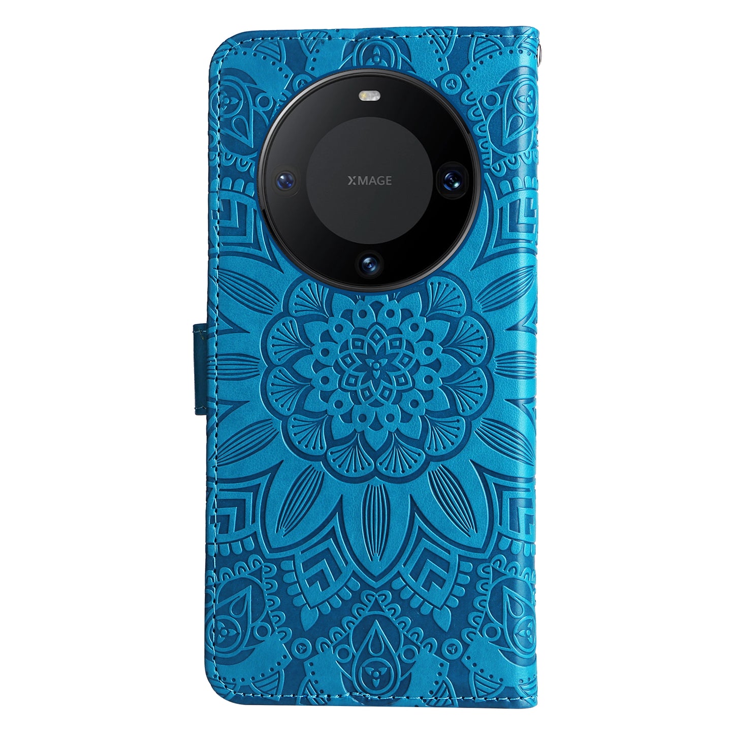 For Huawei Mate 60 Pro Case Wallet Stand Shell PU Leather Sunflower Imprinted Phone Cover