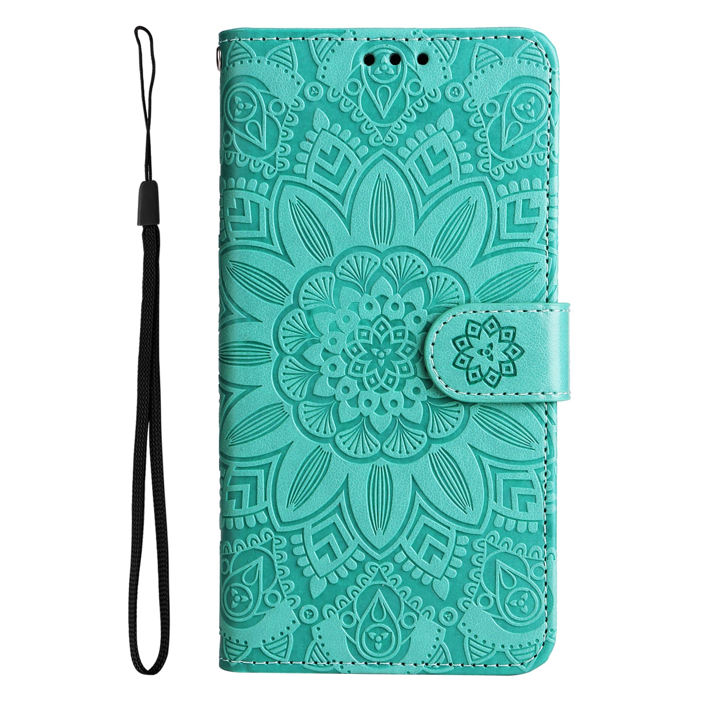 For Huawei Mate 60 Pro Case Wallet Stand Shell PU Leather Sunflower Imprinted Phone Cover