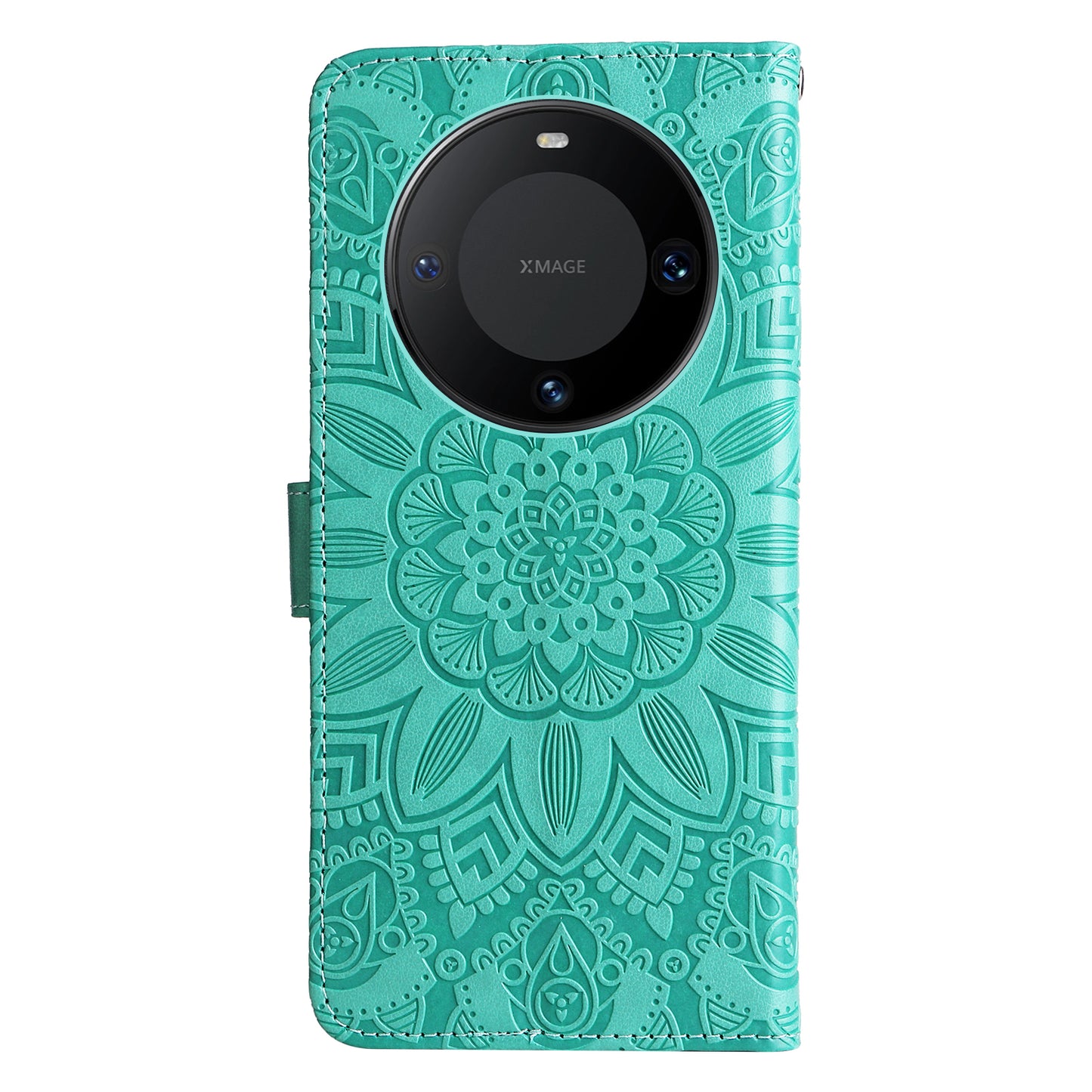 For Huawei Mate 60 Pro Case Wallet Stand Shell PU Leather Sunflower Imprinted Phone Cover