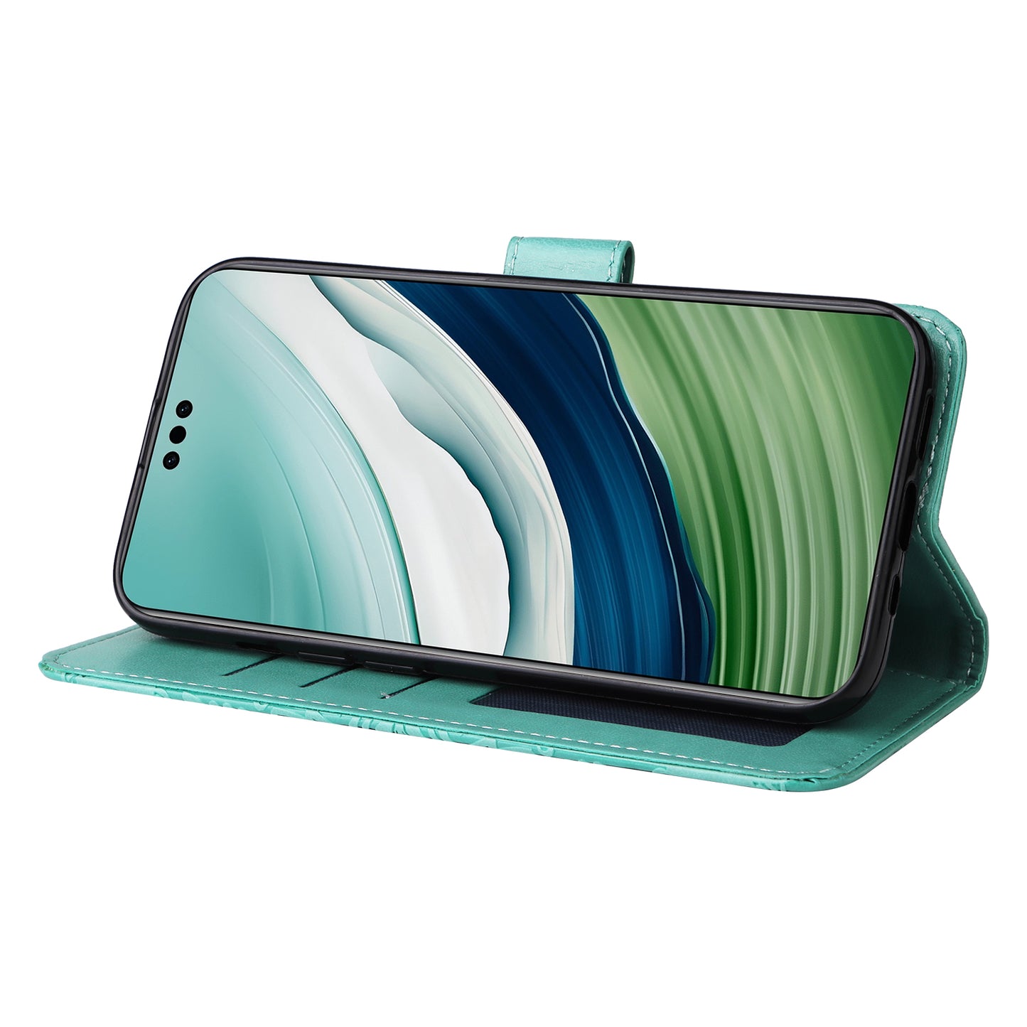For Huawei Mate 60 Pro Case Wallet Stand Shell PU Leather Sunflower Imprinted Phone Cover