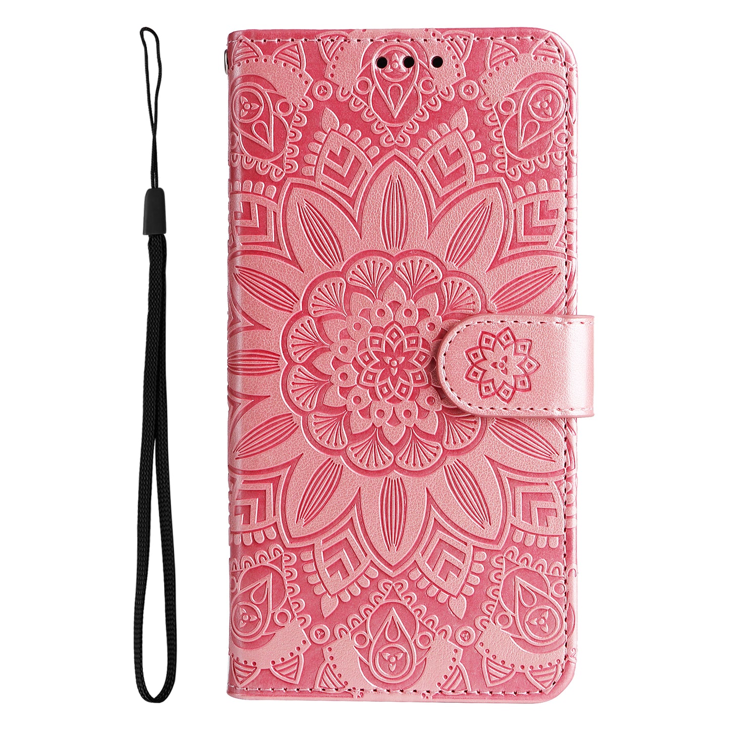 For Huawei Mate 60 Pro Case Wallet Stand Shell PU Leather Sunflower Imprinted Phone Cover