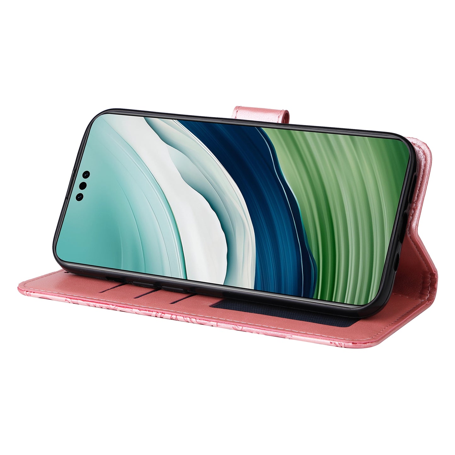 For Huawei Mate 60 Pro Case Wallet Stand Shell PU Leather Sunflower Imprinted Phone Cover