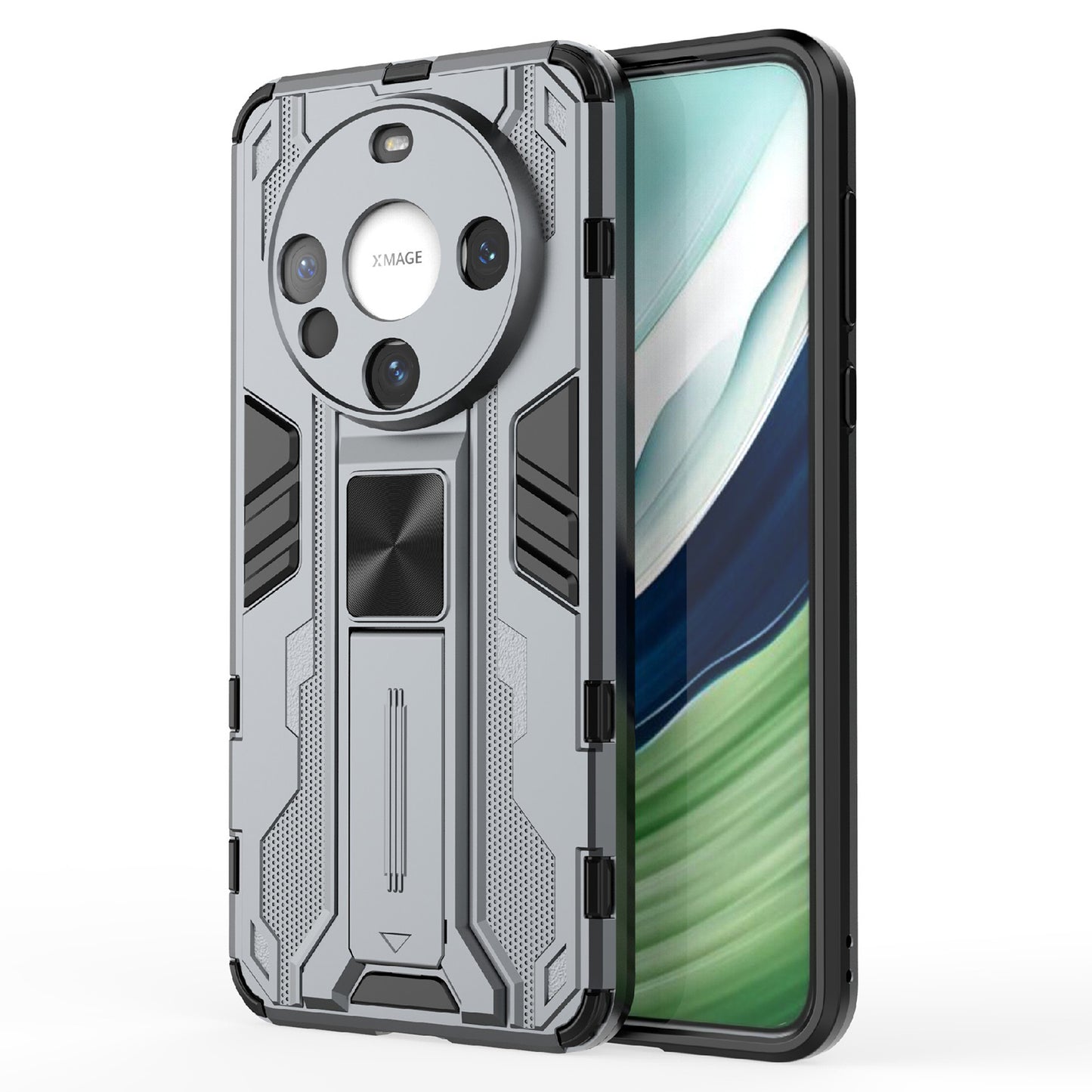 For Huawei Mate 60 Case with Kickstand Combo PC+TPU Phone Cover