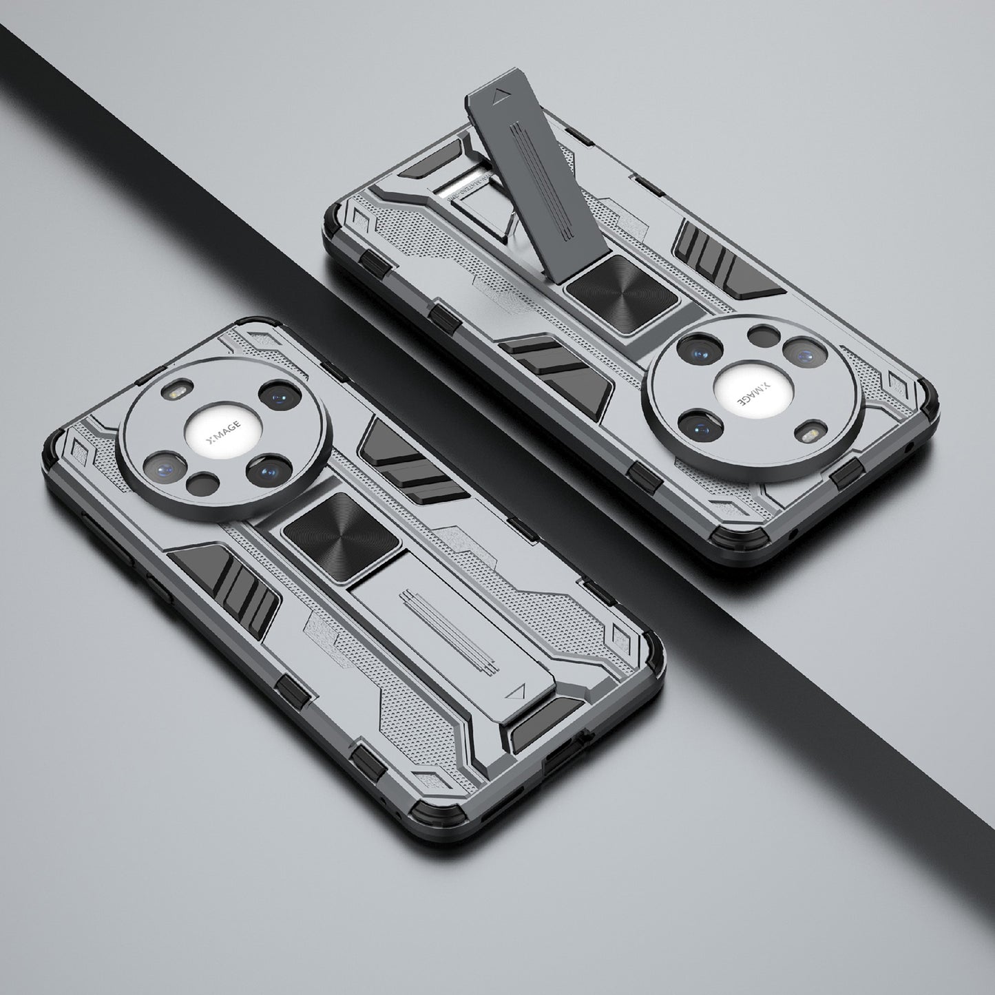 For Huawei Mate 60 Case with Kickstand Combo PC+TPU Phone Cover