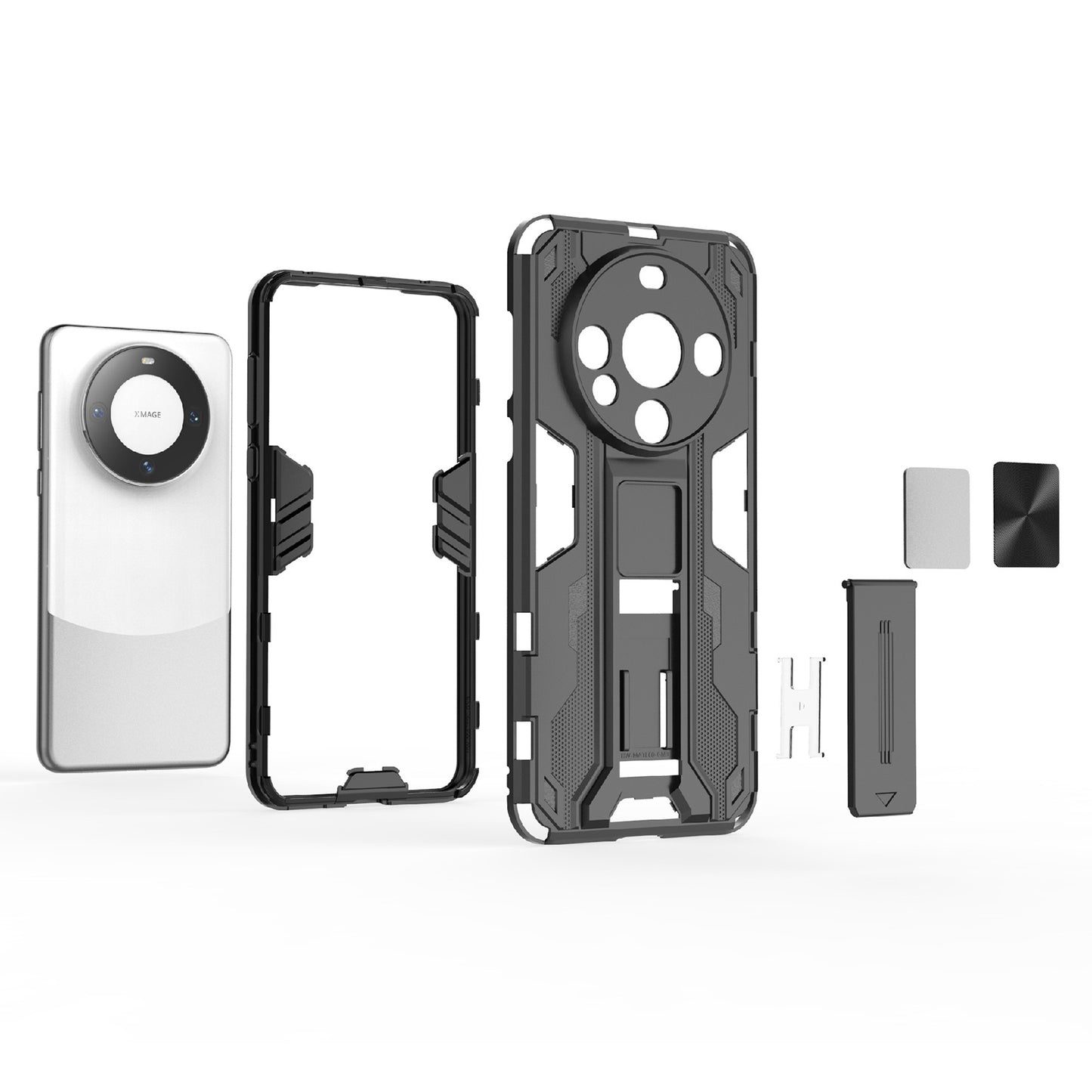 For Huawei Mate 60 Case with Kickstand Combo PC+TPU Phone Cover