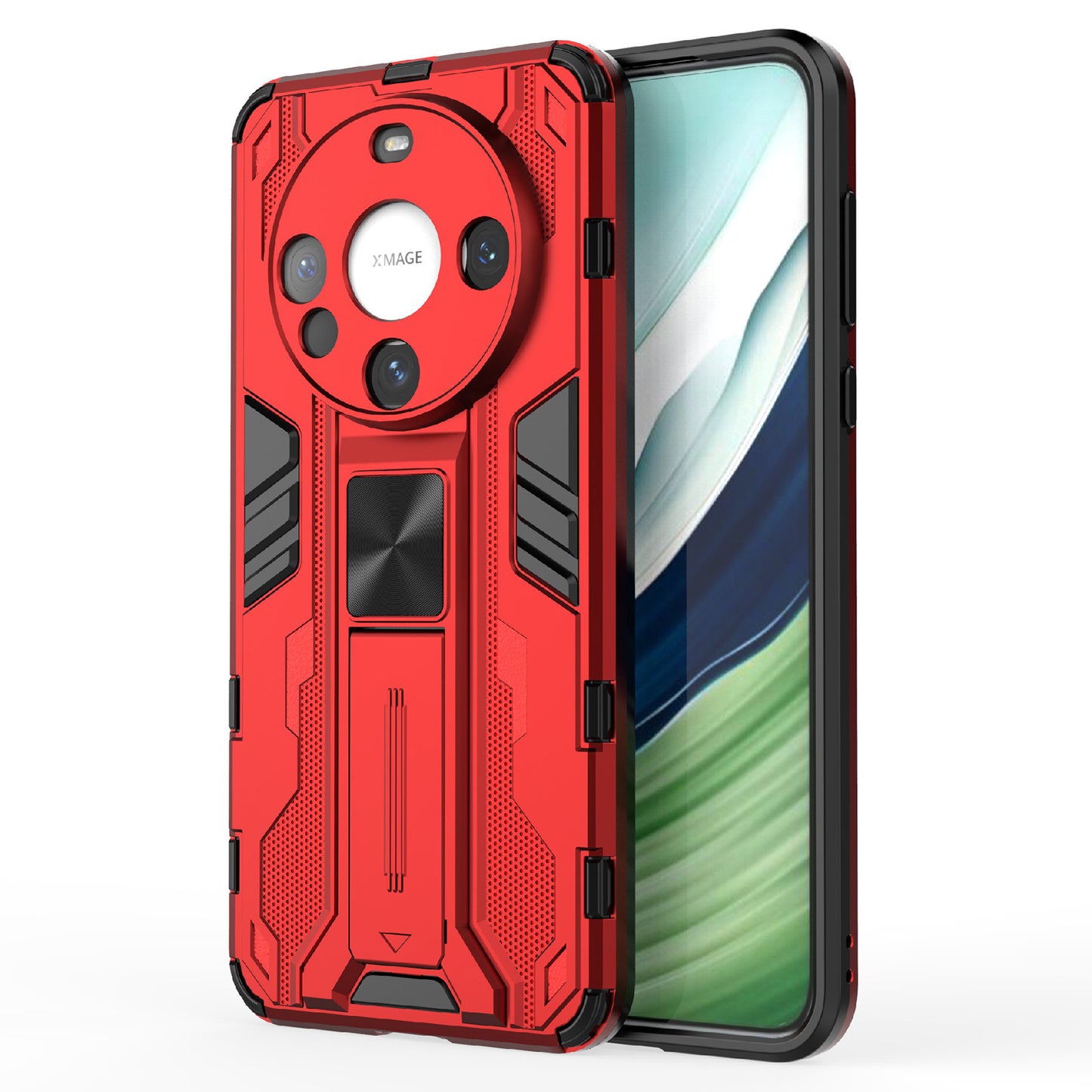 For Huawei Mate 60 Case with Kickstand Combo PC+TPU Phone Cover