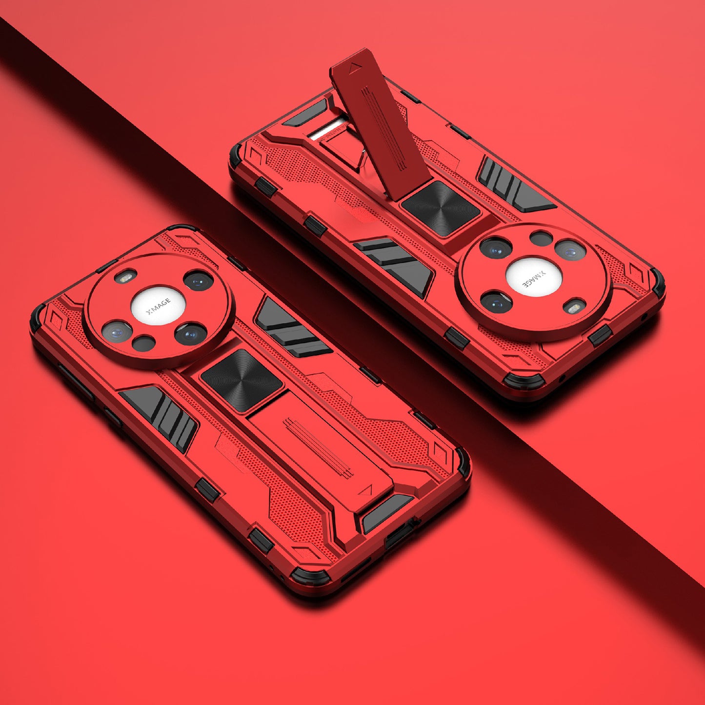 For Huawei Mate 60 Case with Kickstand Combo PC+TPU Phone Cover