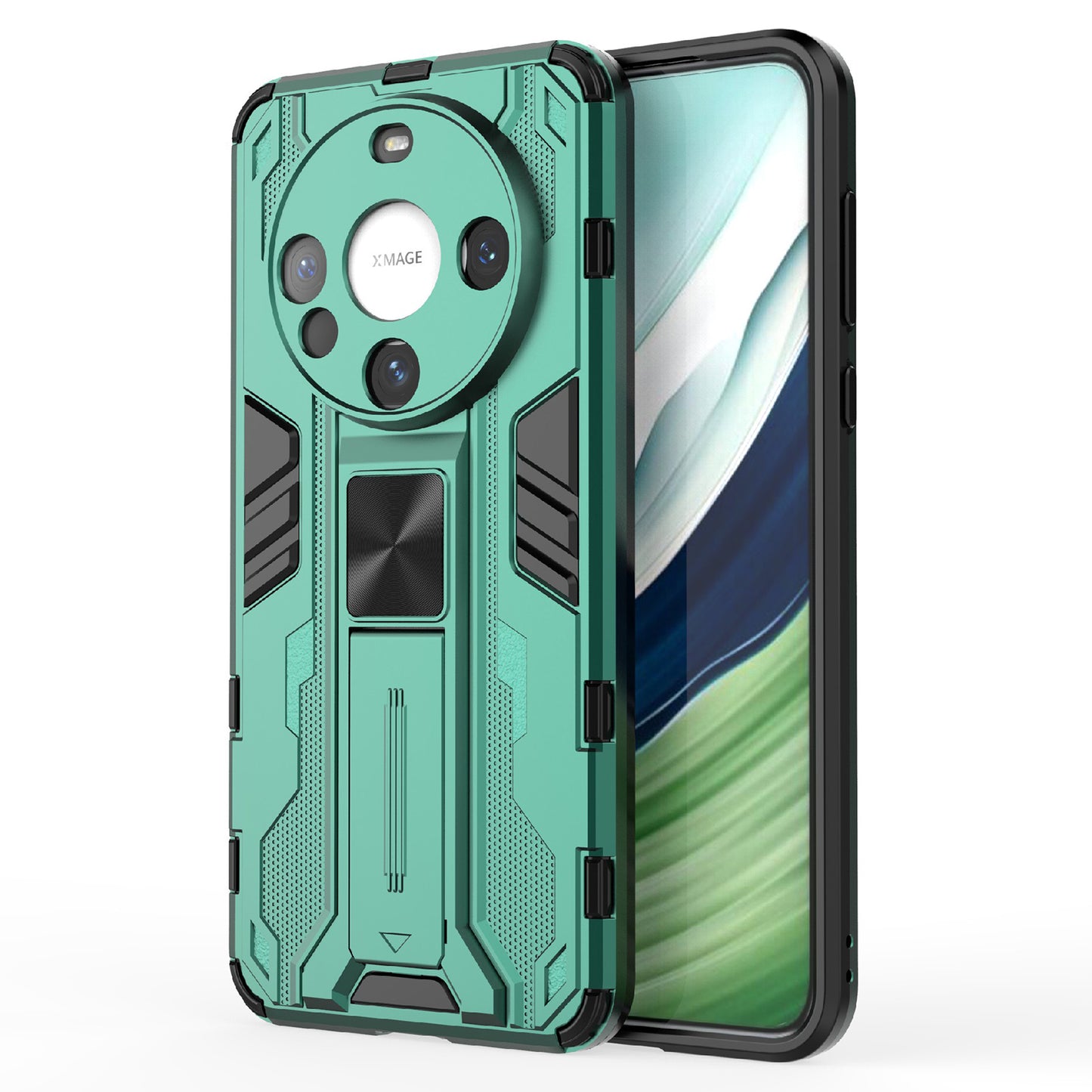 For Huawei Mate 60 Case with Kickstand Combo PC+TPU Phone Cover