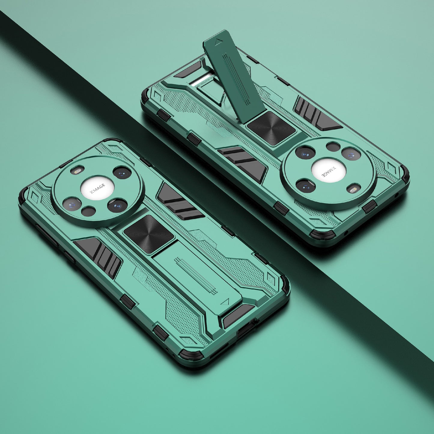 For Huawei Mate 60 Case with Kickstand Combo PC+TPU Phone Cover