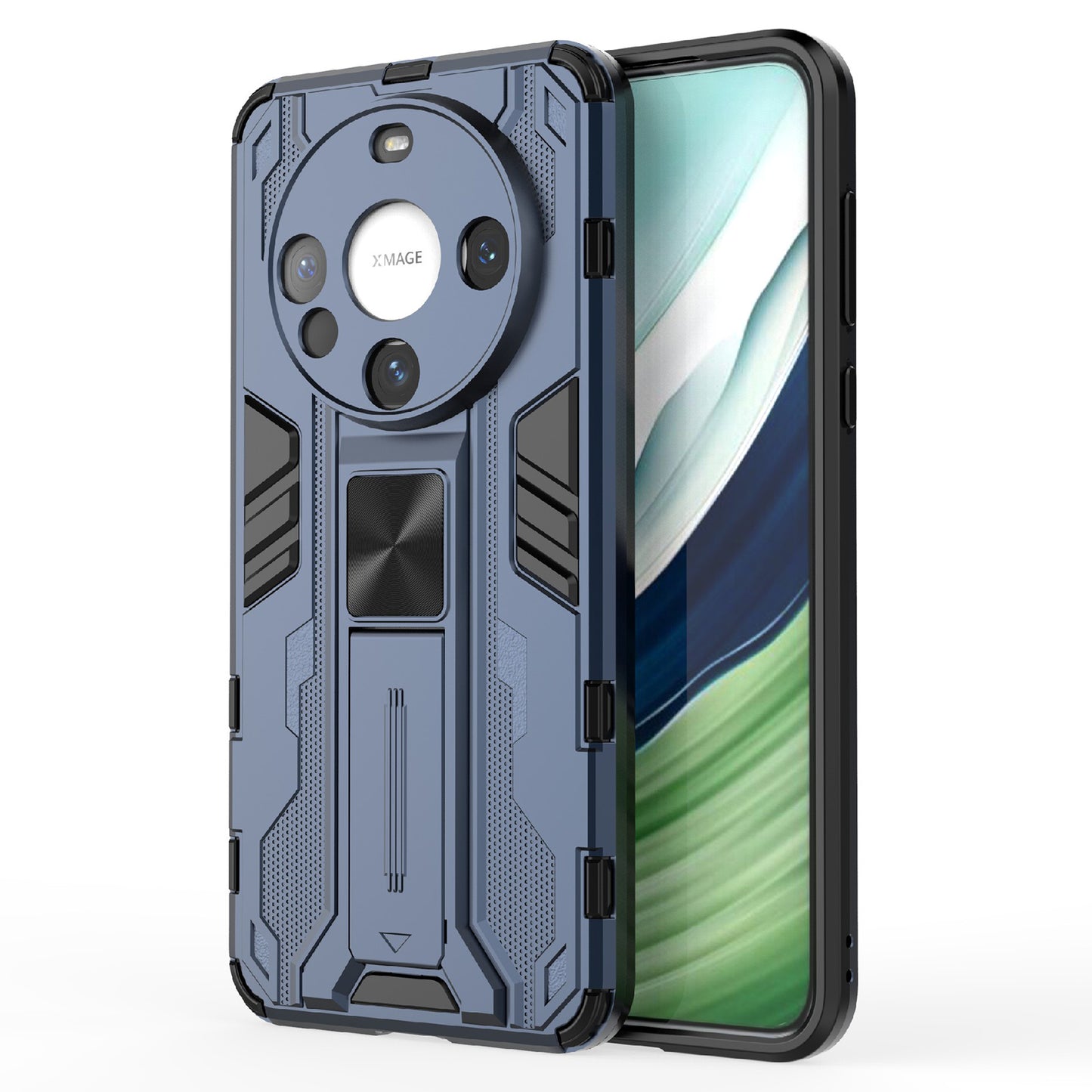 For Huawei Mate 60 Case with Kickstand Combo PC+TPU Phone Cover