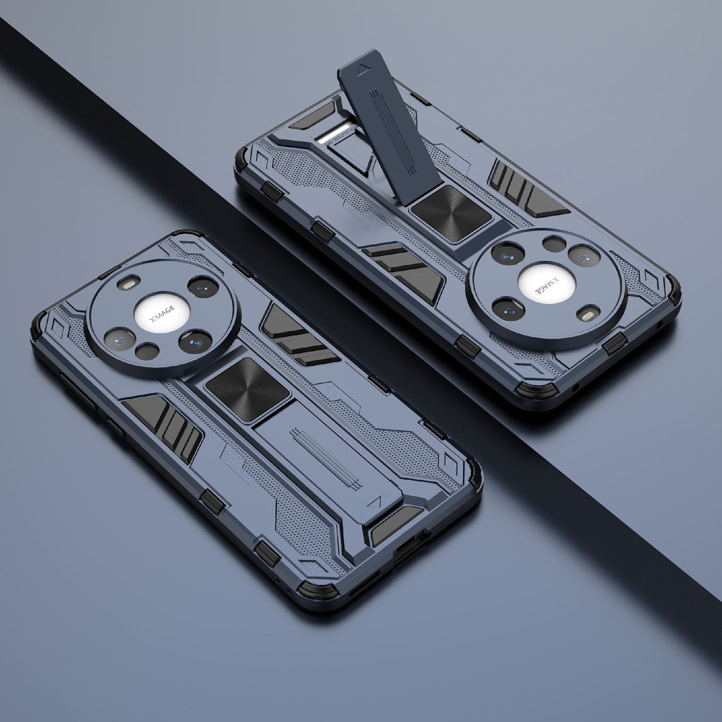 For Huawei Mate 60 Case with Kickstand Combo PC+TPU Phone Cover
