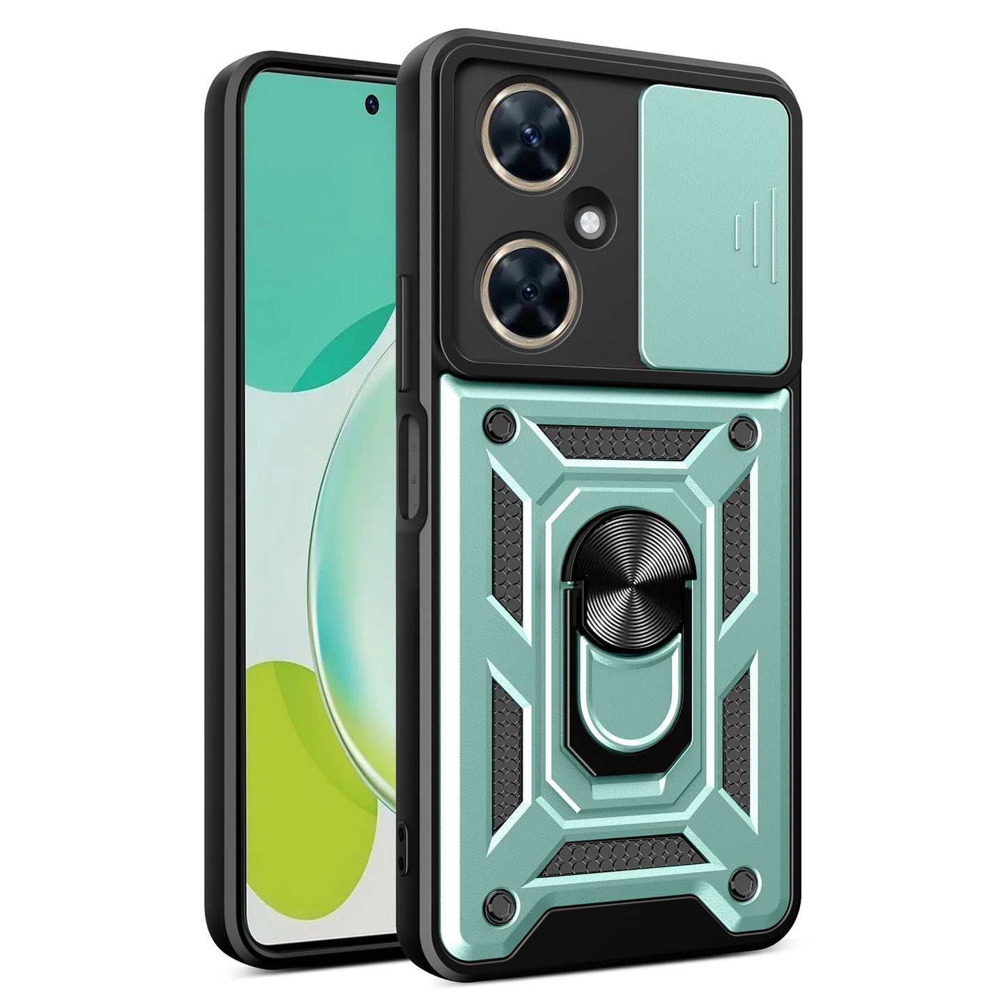 For Huawei Nova 11i Phone Case Slide Lens Protection PC+TPU Kickstand Cover