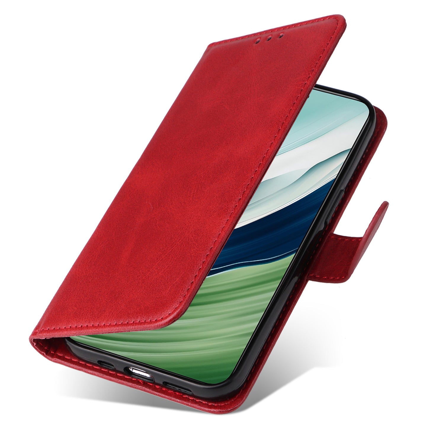 For Huawei Mate 60 Case Calf Texture Wallet Stand PU Leather Slim-fit Phone Cover