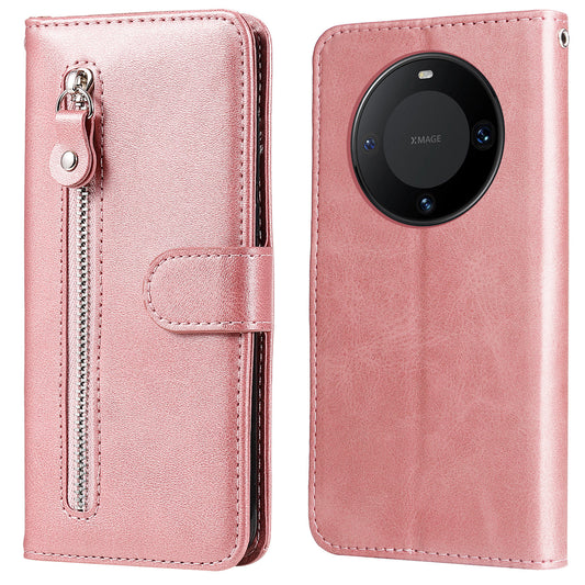 For Huawei Mate 60 Case Anti-Scratch Shell Zipper Pocket Wallet Stand Phone Cover