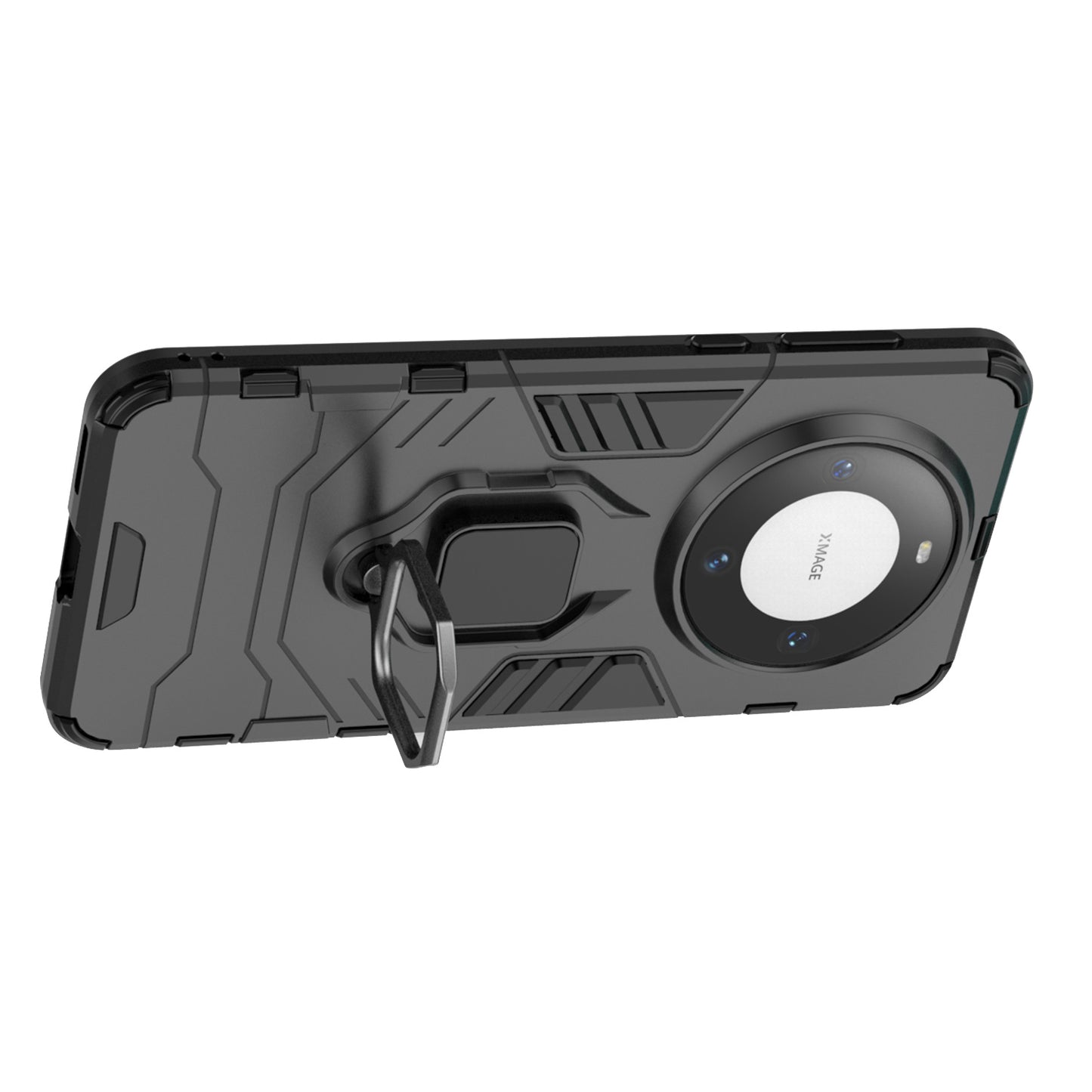 For Huawei Mate 60 Case TPU+PC Ring Holder Kickstand Phone Protective Cover