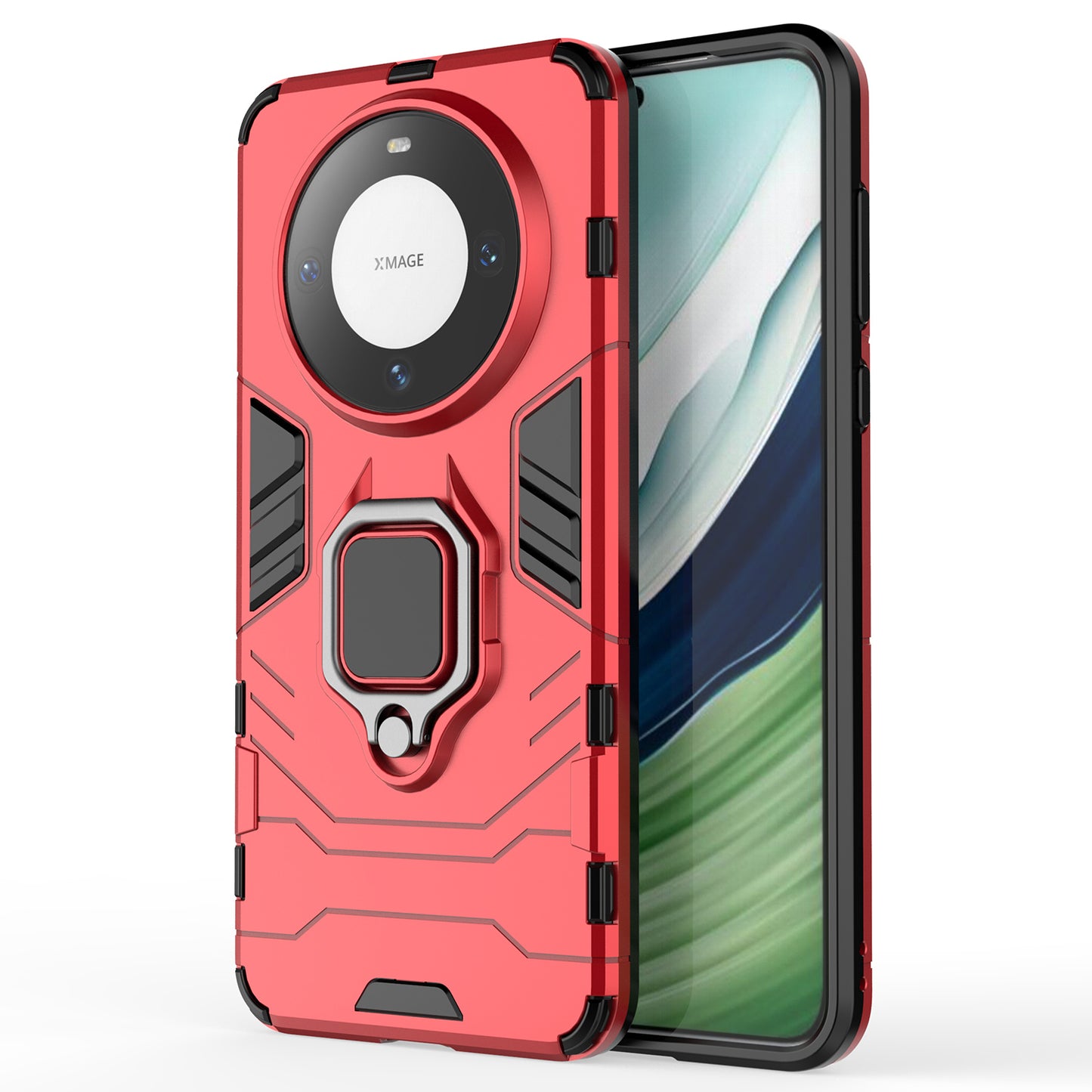 For Huawei Mate 60 Case TPU+PC Ring Holder Kickstand Phone Protective Cover