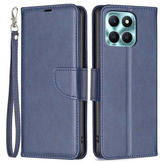 For Honor X6a 4G Case Textured PU Leather Stand Wallet Cell Phone Cover