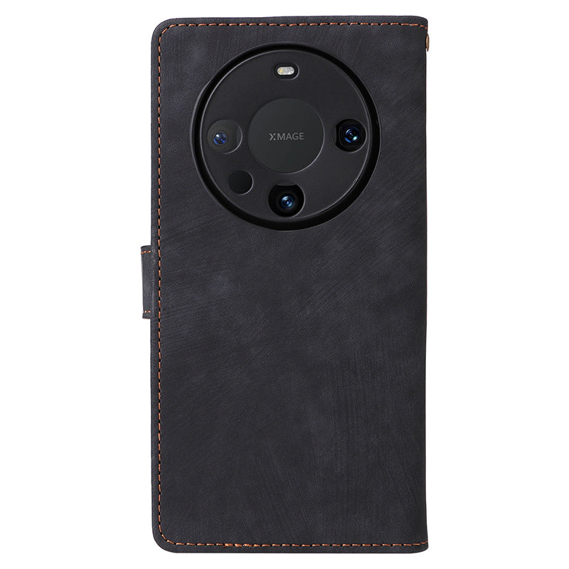 For Huawei Mate 60 Case RFID Blocking Wallet PU Leather Stand Phone Cover with Strap