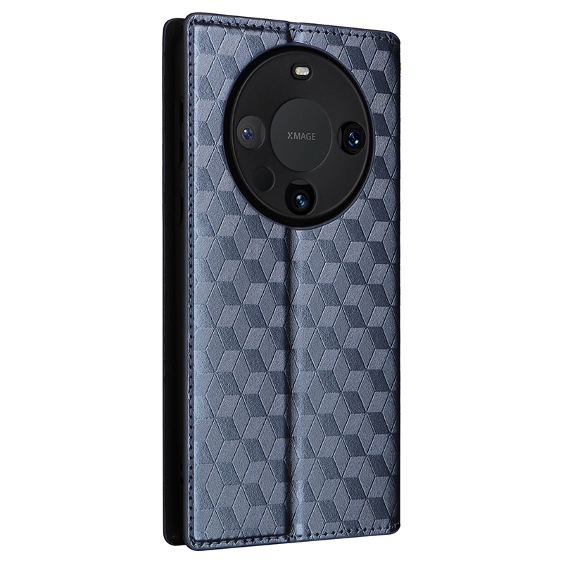For Huawei Mate 60 Pro / Pro+ Cover Rhombus Imprinted Wallet PU Leather Phone Case