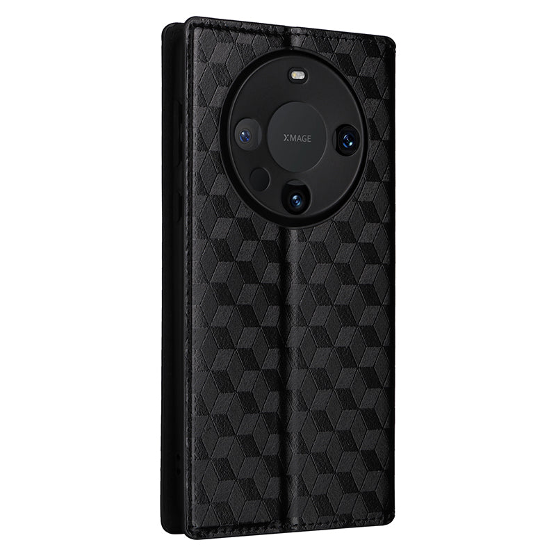 For Huawei Mate 60 Pro / Pro+ Cover Rhombus Imprinted Wallet PU Leather Phone Case