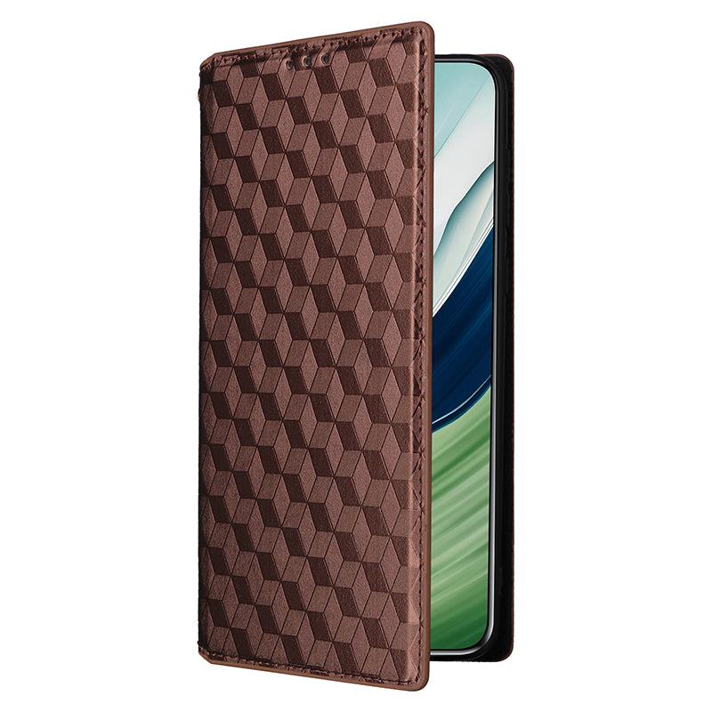 For Huawei Mate 60 Pro / Pro+ Cover Rhombus Imprinted Wallet PU Leather Phone Case