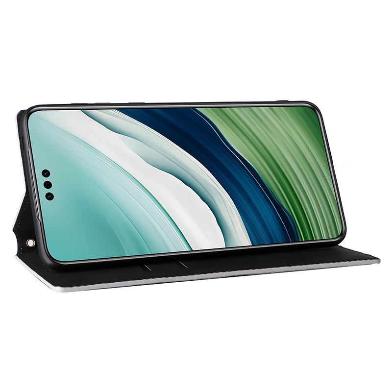For Huawei Mate 60 Case Rhombus Imprinted PU Leather Wallet Phone Stand Cover