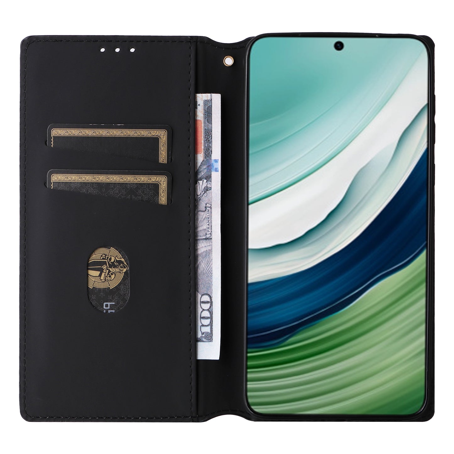 For Huawei Mate 60 Case Rhombus Imprinted PU Leather Wallet Phone Stand Cover