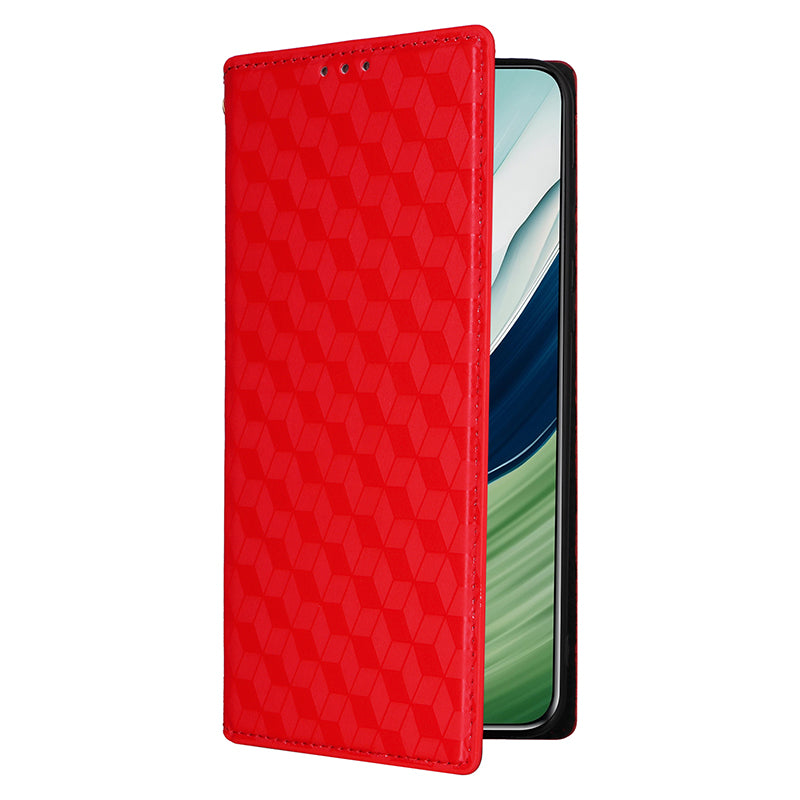 For Huawei Mate 60 Case Rhombus Imprinted PU Leather Wallet Phone Stand Cover