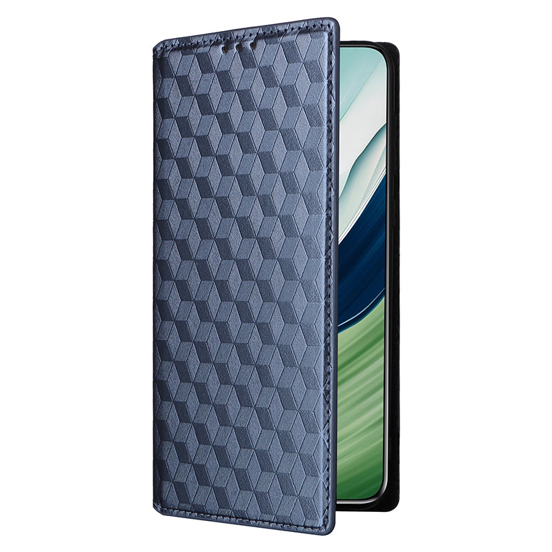 For Huawei Mate 60 Case Rhombus Imprinted PU Leather Wallet Phone Stand Cover