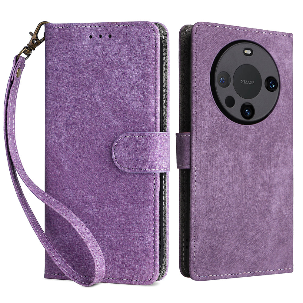 For Huawei Mate 60 Pro / Mate 60 Pro+ Case Leather RFID Blocking Wallet Phone Cover with Strap