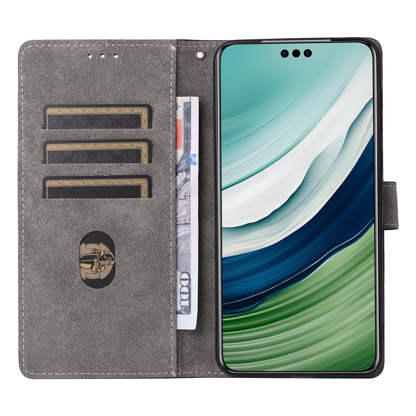 For Huawei Mate 60 Pro / Mate 60 Pro+ Case Leather RFID Blocking Wallet Phone Cover with Strap