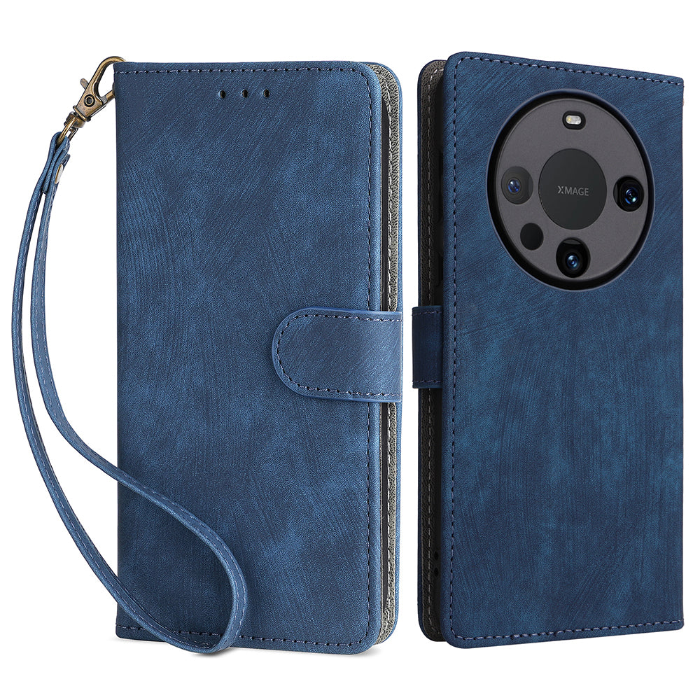 For Huawei Mate 60 Pro / Mate 60 Pro+ Case Leather RFID Blocking Wallet Phone Cover with Strap
