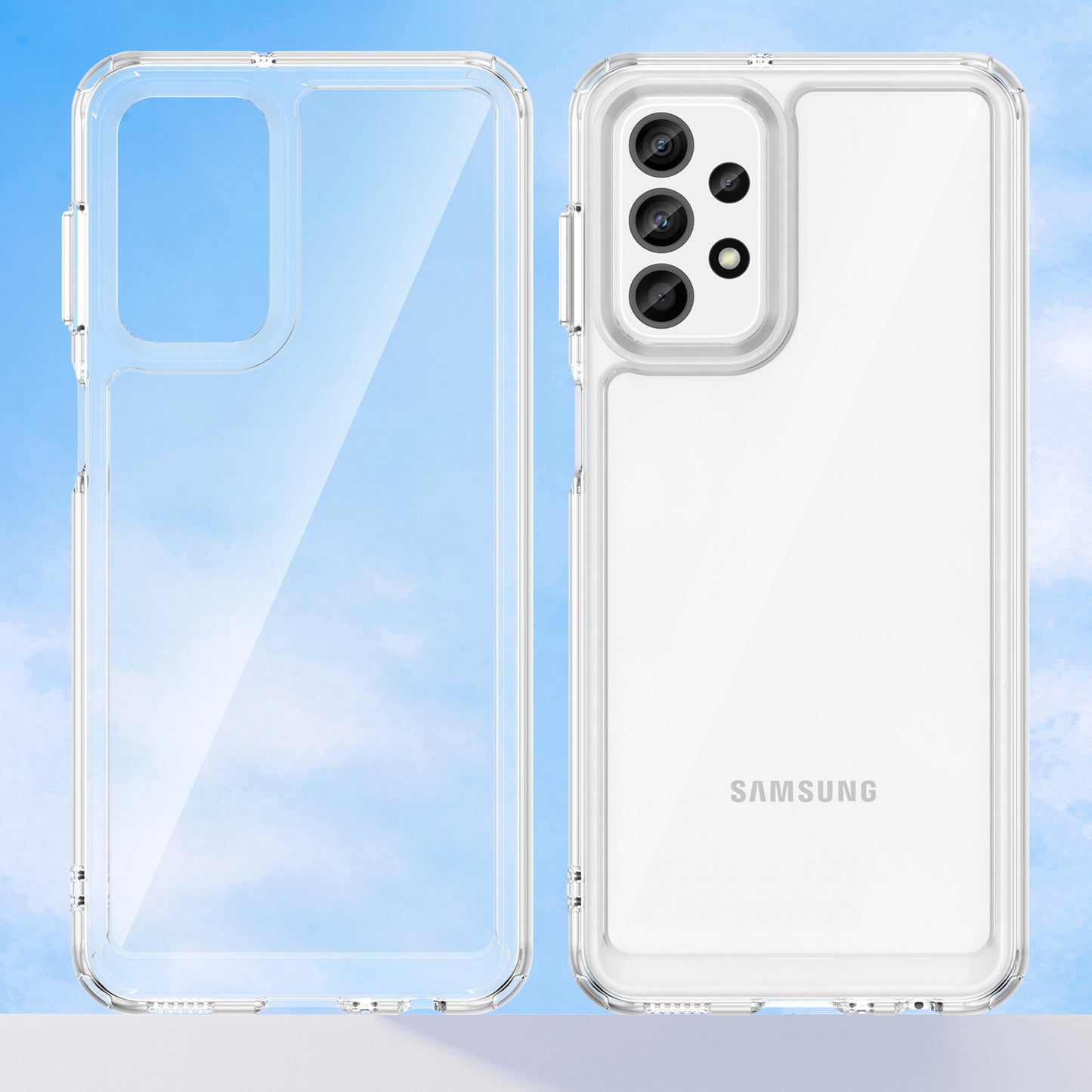 For Samsung Galaxy A23 4G / A23 5G (Global Version) Case Anti-scratch Clear Phone Cover (Big Rear Lens Hole)