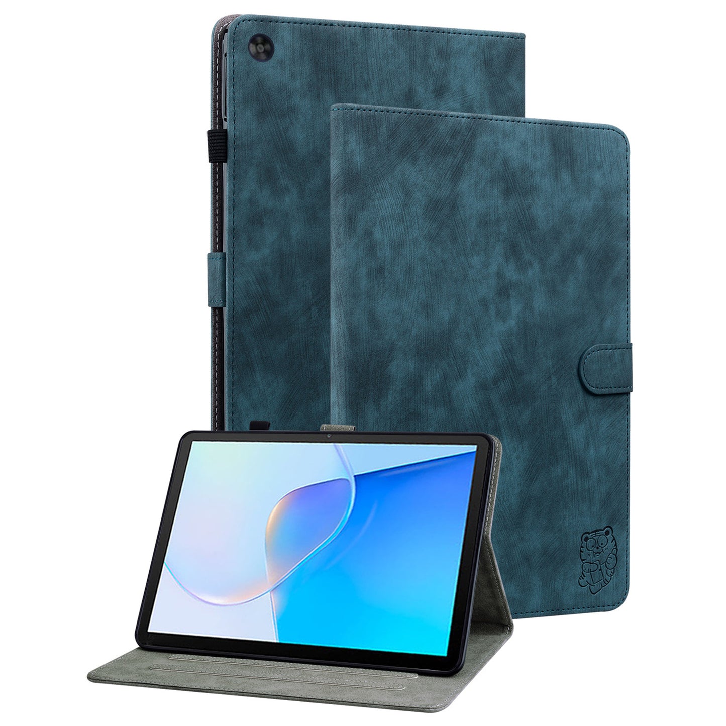 For Huawei MatePad SE 10.4 inch Imprinted Cute Tiger Pattern PU Leather Stand Case Card Holder Design Flip Tablet Cover