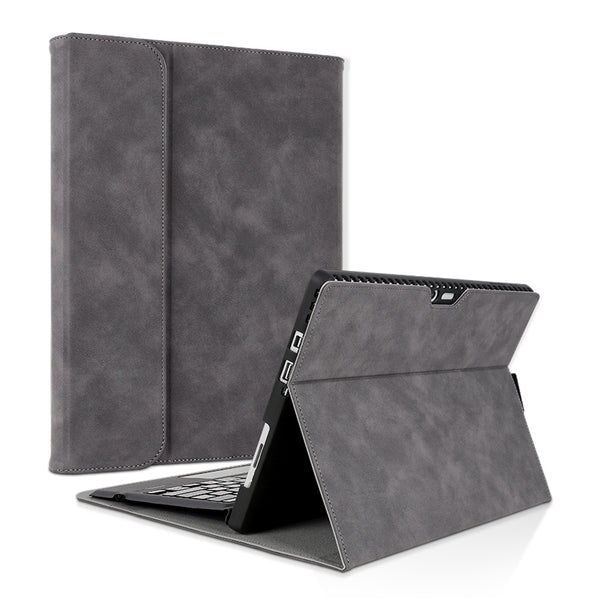 For Microsoft Surface Pro 8 Stand Keyboard Tablet Case Tablet Leather Cover with Pen Loop Holder