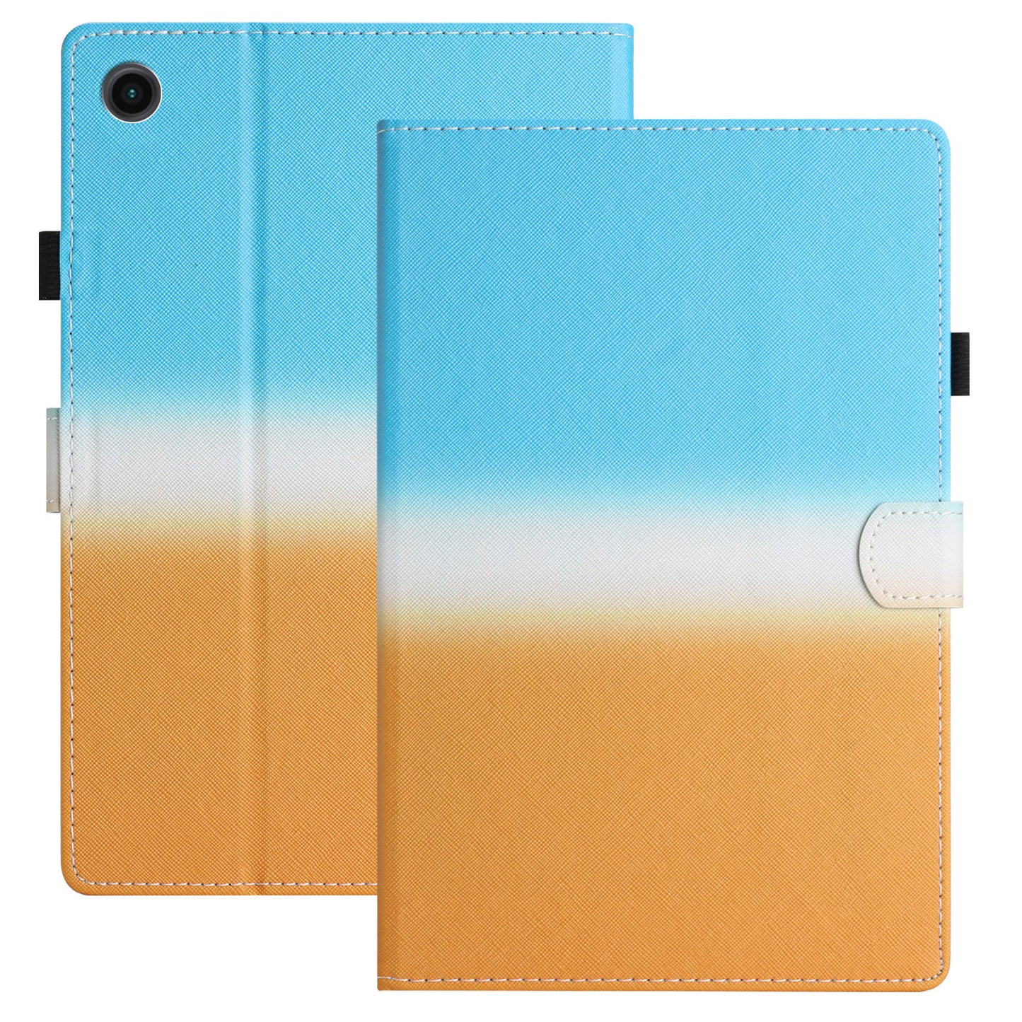 For Huawei Enjoy Tablet 2 / MatePad T 10 / T 10S / Honor Pad 6 10.1-inch / Pad X6 9.7 inch Stitching Lines Gradient Leather Tablet Stand Case