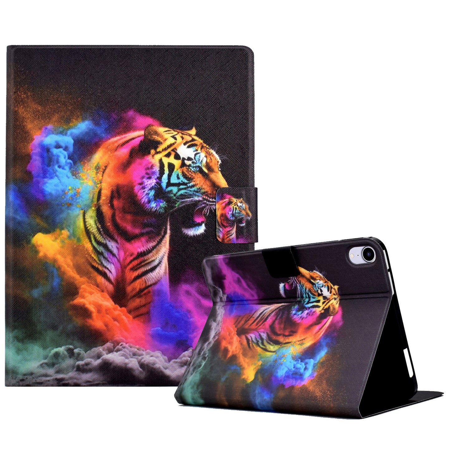 For iPad mini (2021) Pattern Printed Leather Folio Flip Cover Shockproof Tablet Case with Card Slots