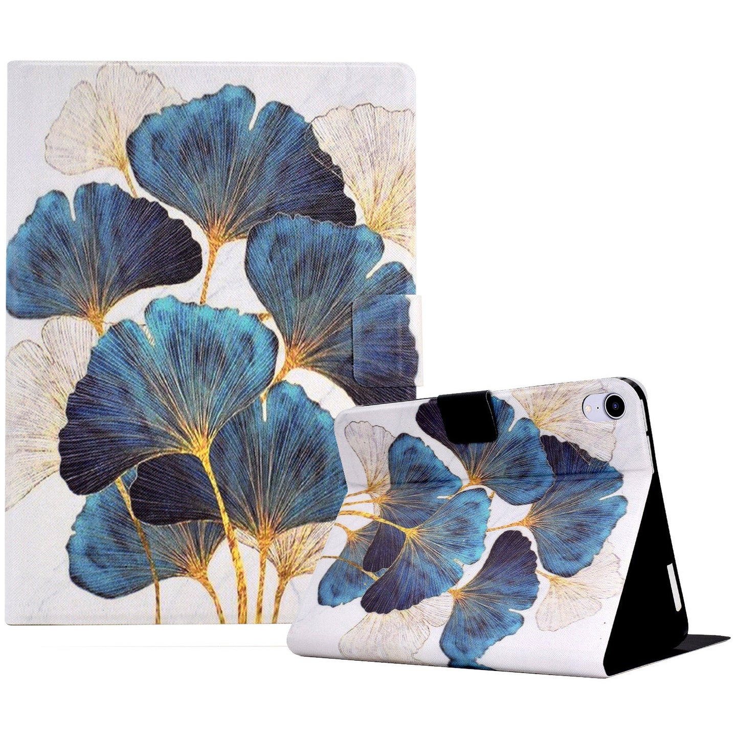 For iPad mini (2021) Pattern Printed Leather Folio Flip Cover Shockproof Tablet Case with Card Slots