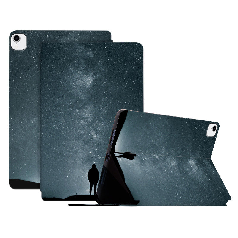 For iPad Pro 11-inch (2018) / (2020) / (2021) / (2022) PU Leather Case Anti-Drop Pattern Printing Tablet Cover with Stand
