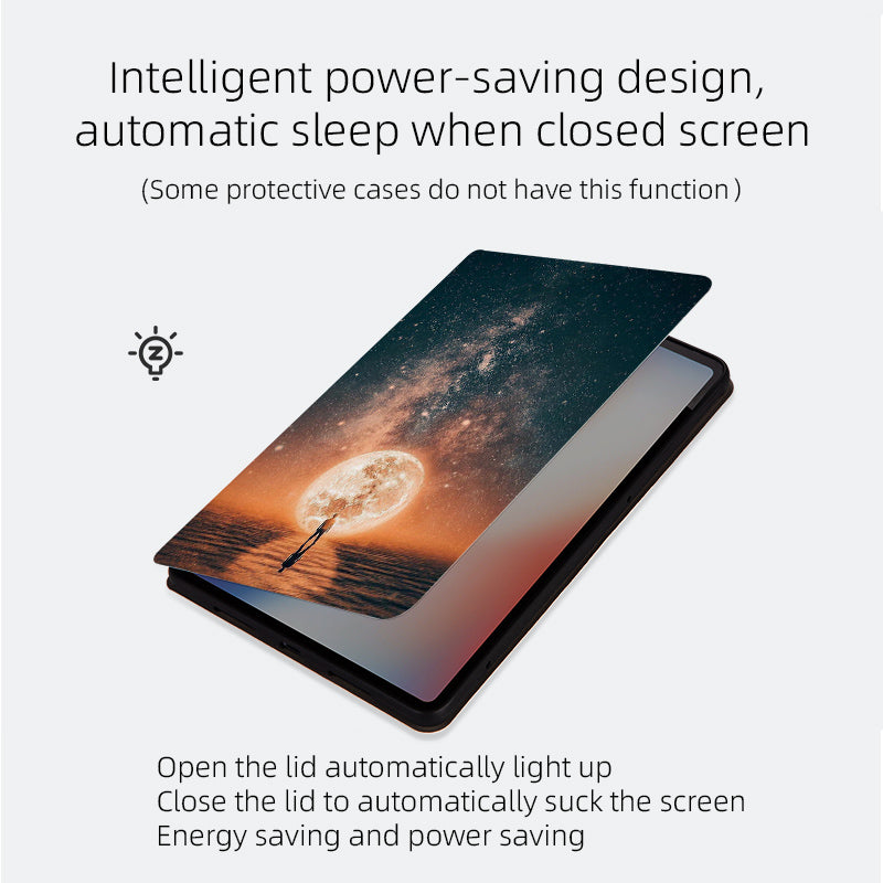 For iPad Pro 11-inch (2018) / (2020) / (2021) / (2022) PU Leather Case Anti-Drop Pattern Printing Tablet Cover with Stand