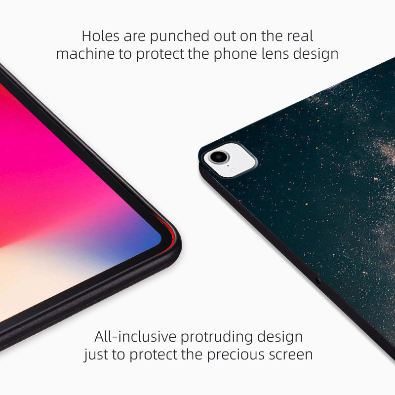 For iPad Pro 11-inch (2018) / (2020) / (2021) / (2022) PU Leather Case Anti-Drop Pattern Printing Tablet Cover with Stand