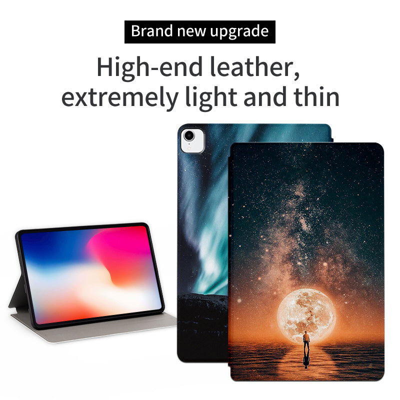 For iPad Pro 11-inch (2018) / (2020) / (2021) / (2022) PU Leather Case Anti-Drop Pattern Printing Tablet Cover with Stand