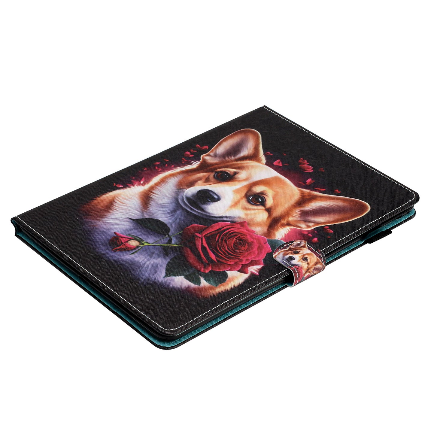 For Amazon Fire 7 (2015) / (2017) / (2019) PU Leather E-reader Case Pattern Printing Stand Card Holder Cover