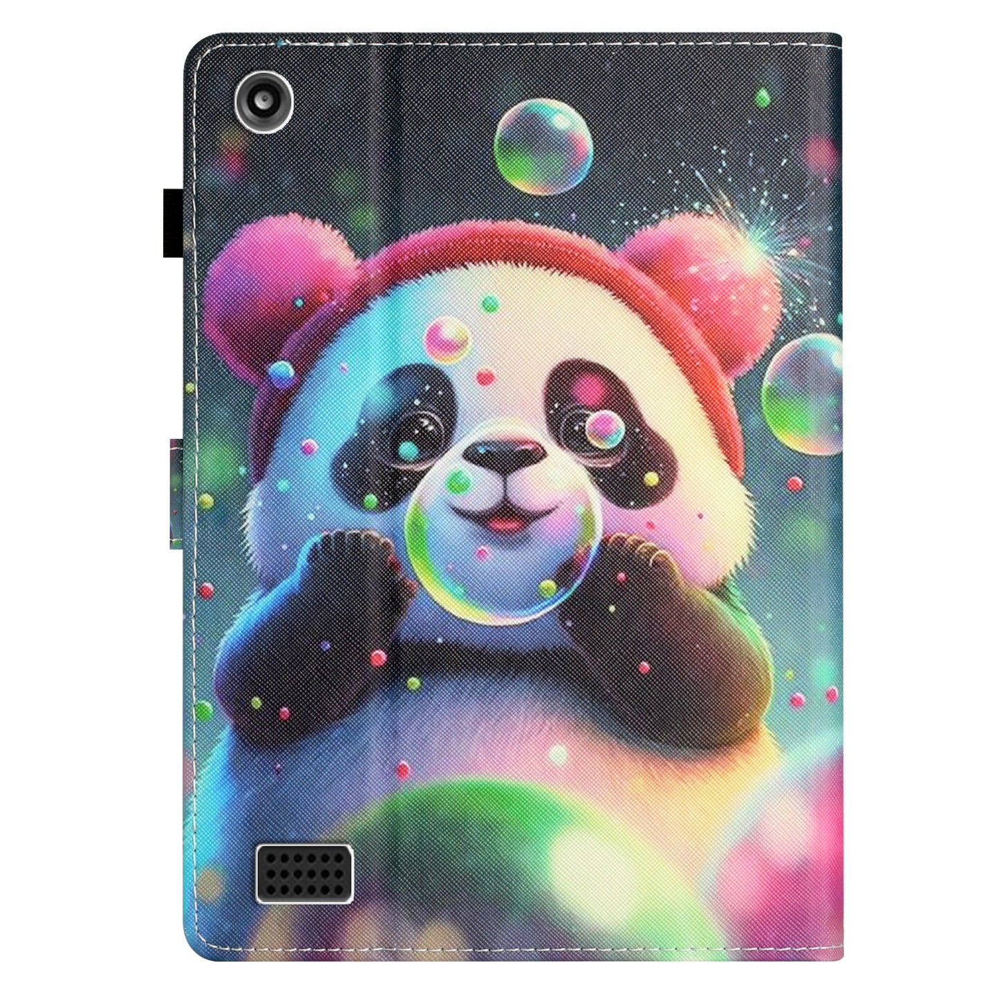 For Amazon Fire 7 (2015) / (2017) / (2019) PU Leather E-reader Case Pattern Printing Stand Card Holder Cover