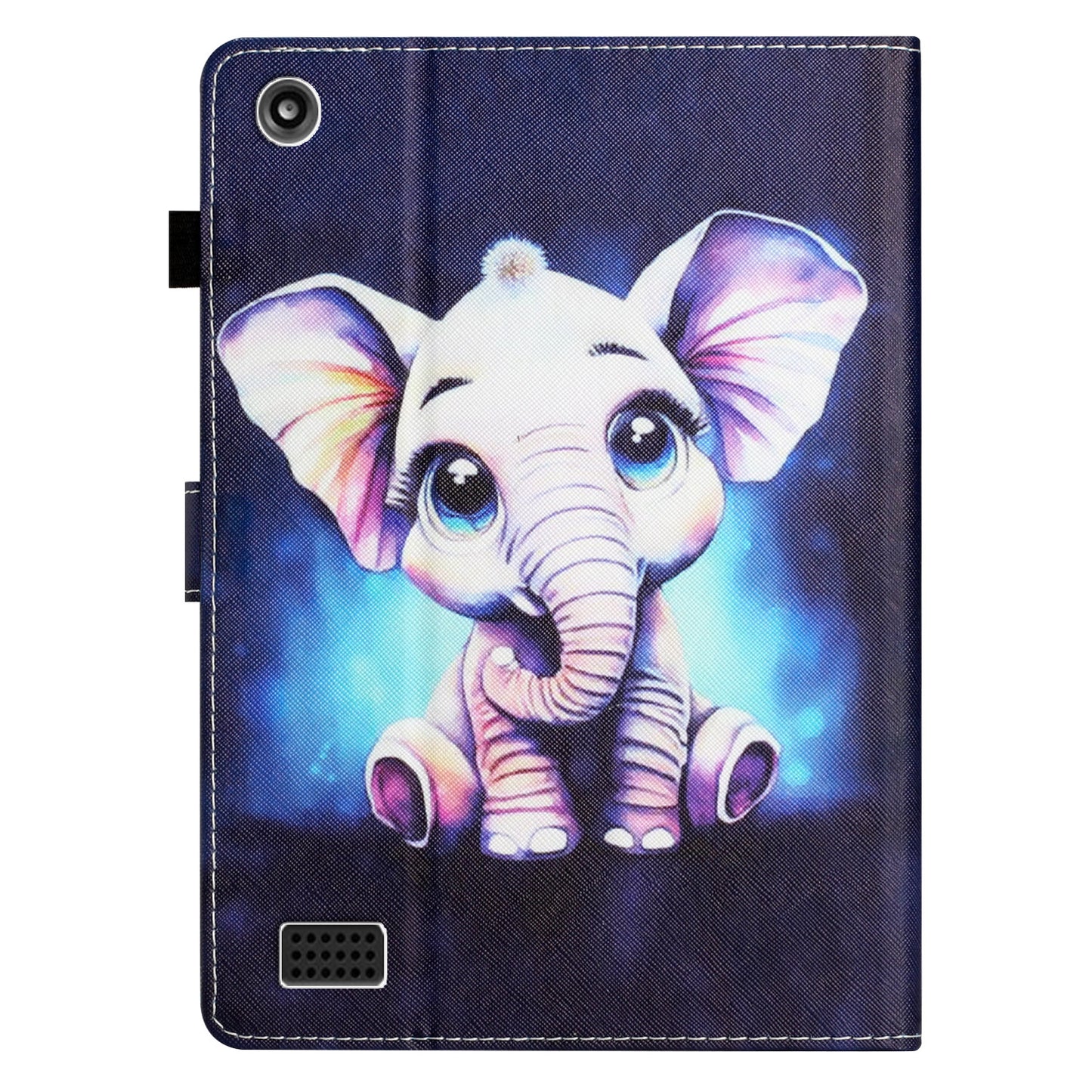 For Amazon Fire 7 (2015) / (2017) / (2019) PU Leather E-reader Case Pattern Printing Stand Card Holder Cover