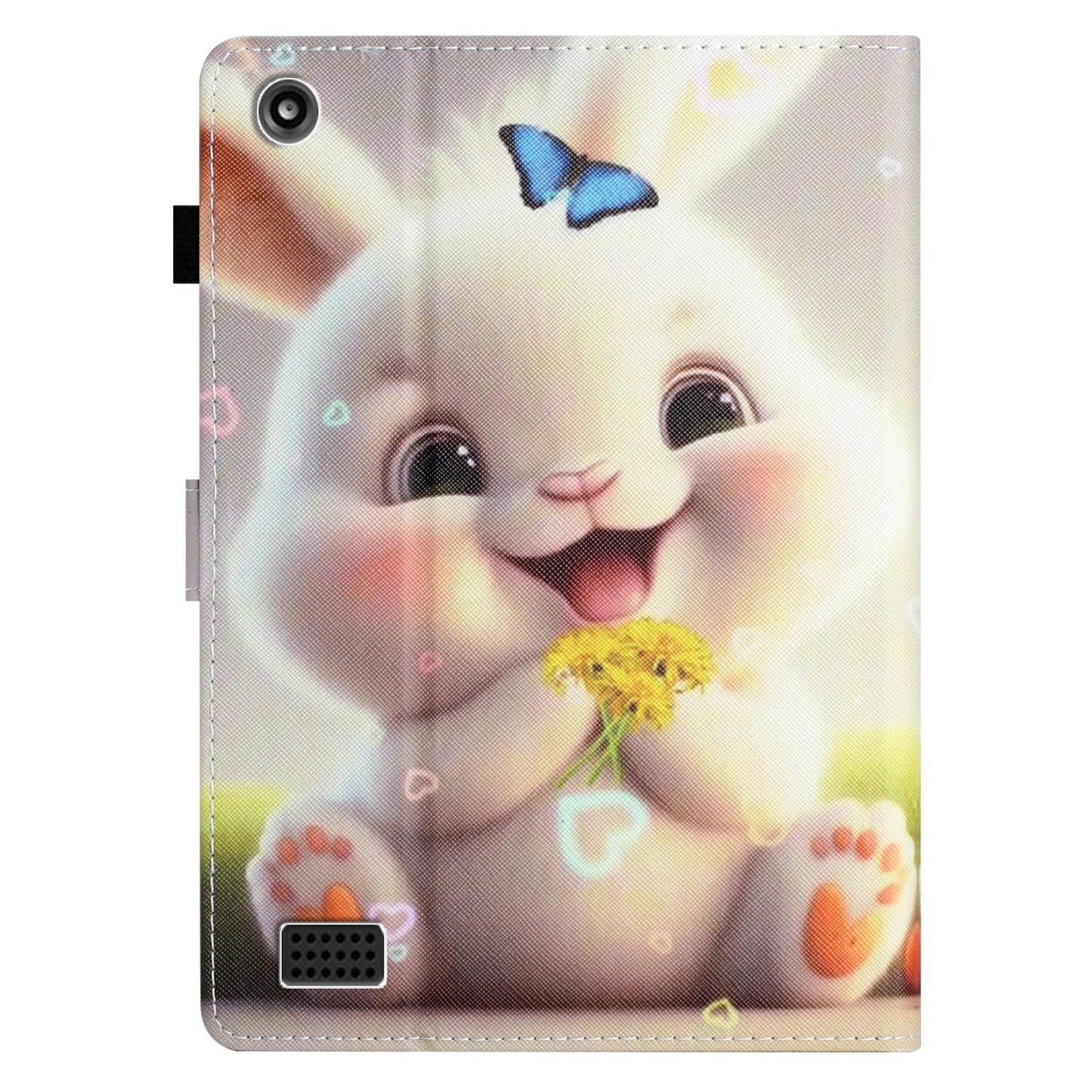 For Amazon Fire 7 (2015) / (2017) / (2019) PU Leather E-reader Case Pattern Printing Stand Card Holder Cover