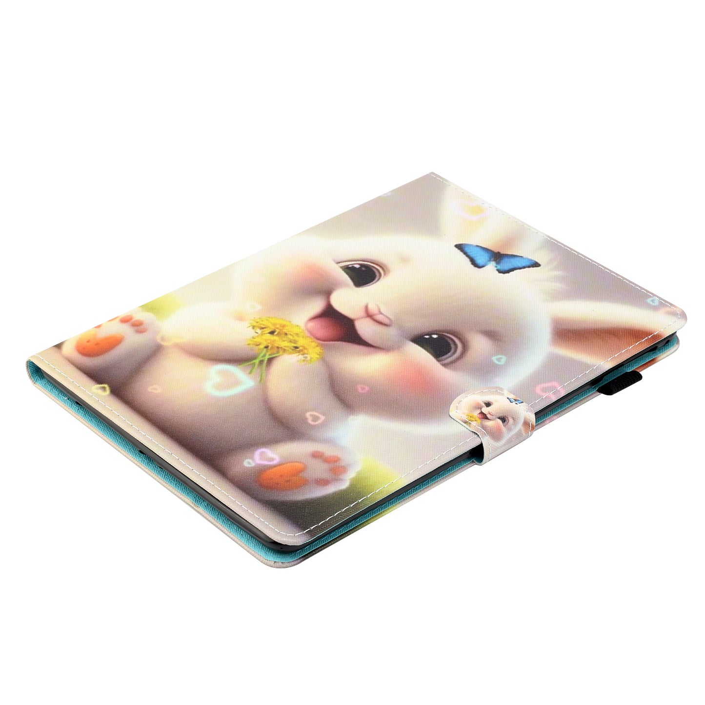 For Amazon Fire 7 (2015) / (2017) / (2019) PU Leather E-reader Case Pattern Printing Stand Card Holder Cover